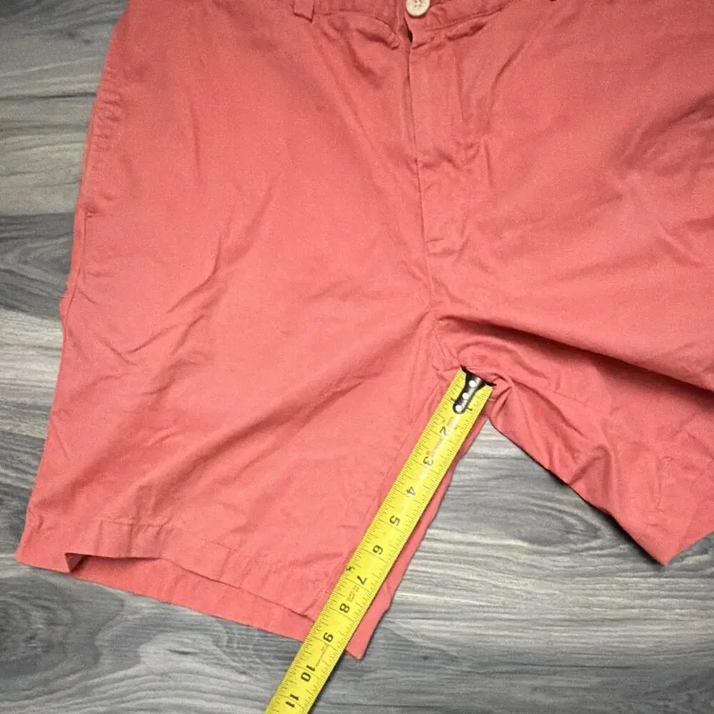 Vineyard Vines Men’s 36 Club Shorts Coral Red 100% Cotton Chino Preppy